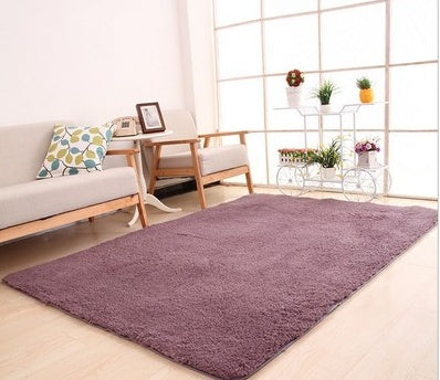 Plush Soft Solid White Area Rug - Fluffy Bedroom Carpet