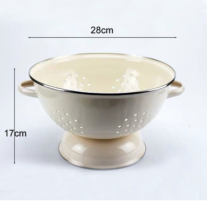 Enamel Drain Basket – Storage Basket for Vegetables & Fruits