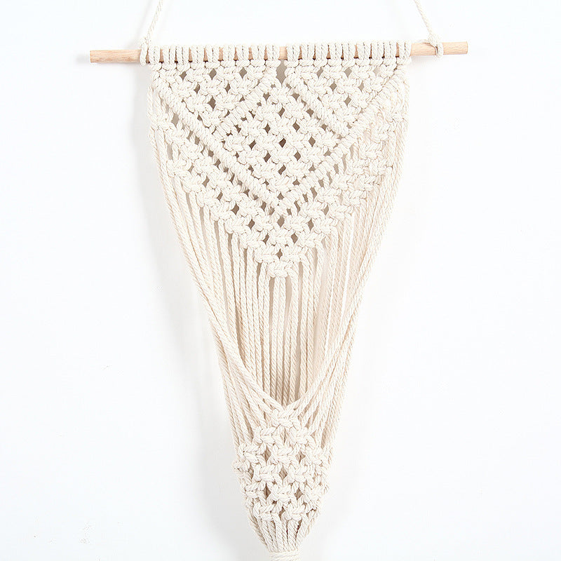 Bohemian Woven Wall Basket - Cotton Macrame Plant Hanger