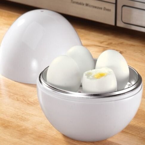 Egg Steamer Cooker for 4 Eggs - Quick Microwave Hard & Soft Boiled