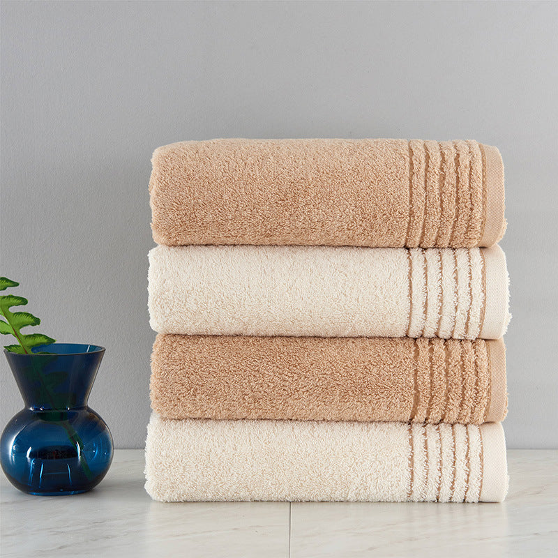 Luxury 395GSM 100% Cotton Towel Set - Beige & Brown