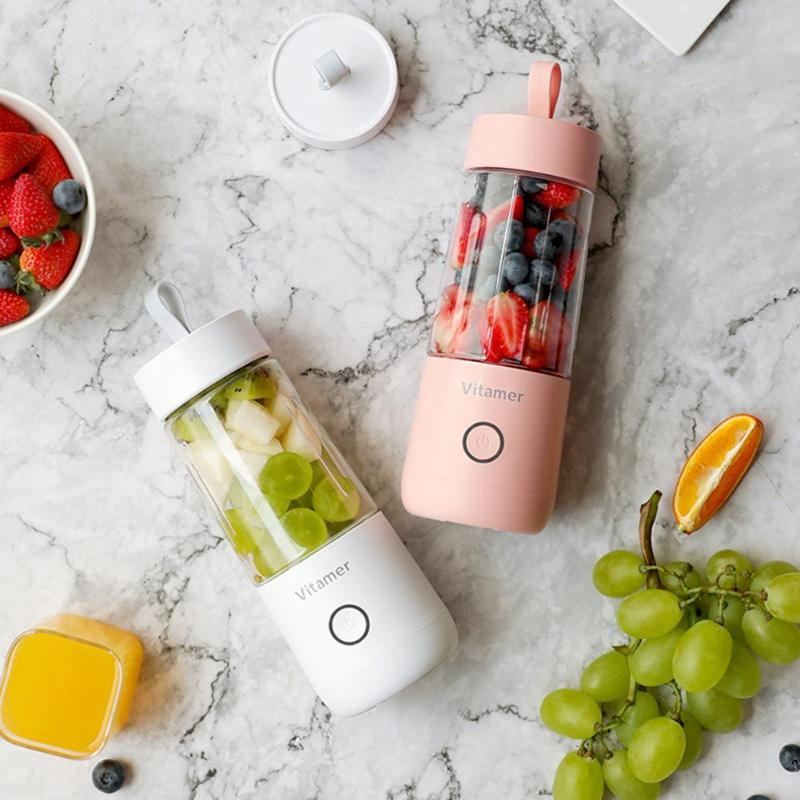 350ml Portable USB Rechargeable Blender Juicer - Smoothie & Slushy Mixer
