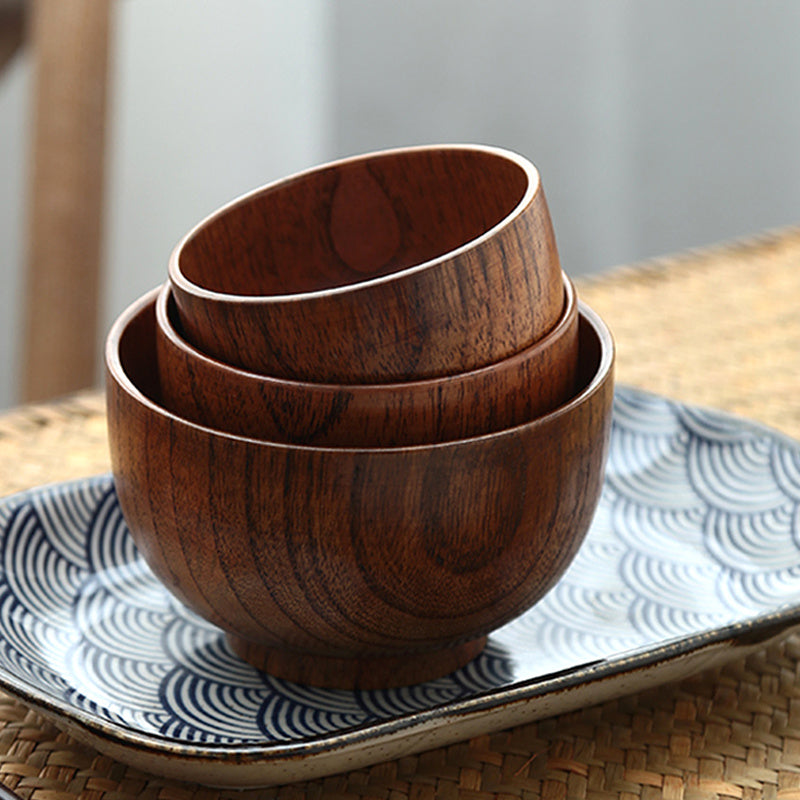 Japanese Style Wooden Bowl – Eco-Friendly, Handcrafted