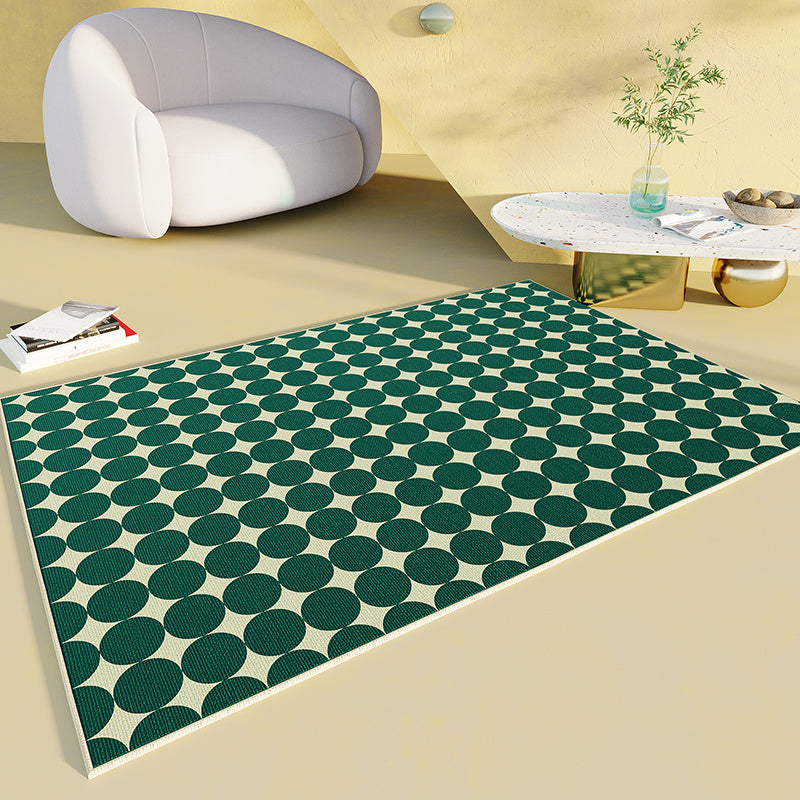 Geometric Checkerboard Room Rug – Machine-Woven