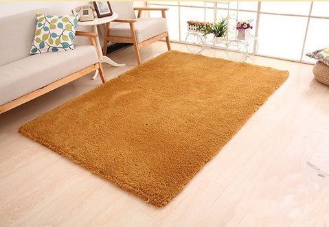 Plush Soft Solid White Area Rug - Fluffy Bedroom Carpet