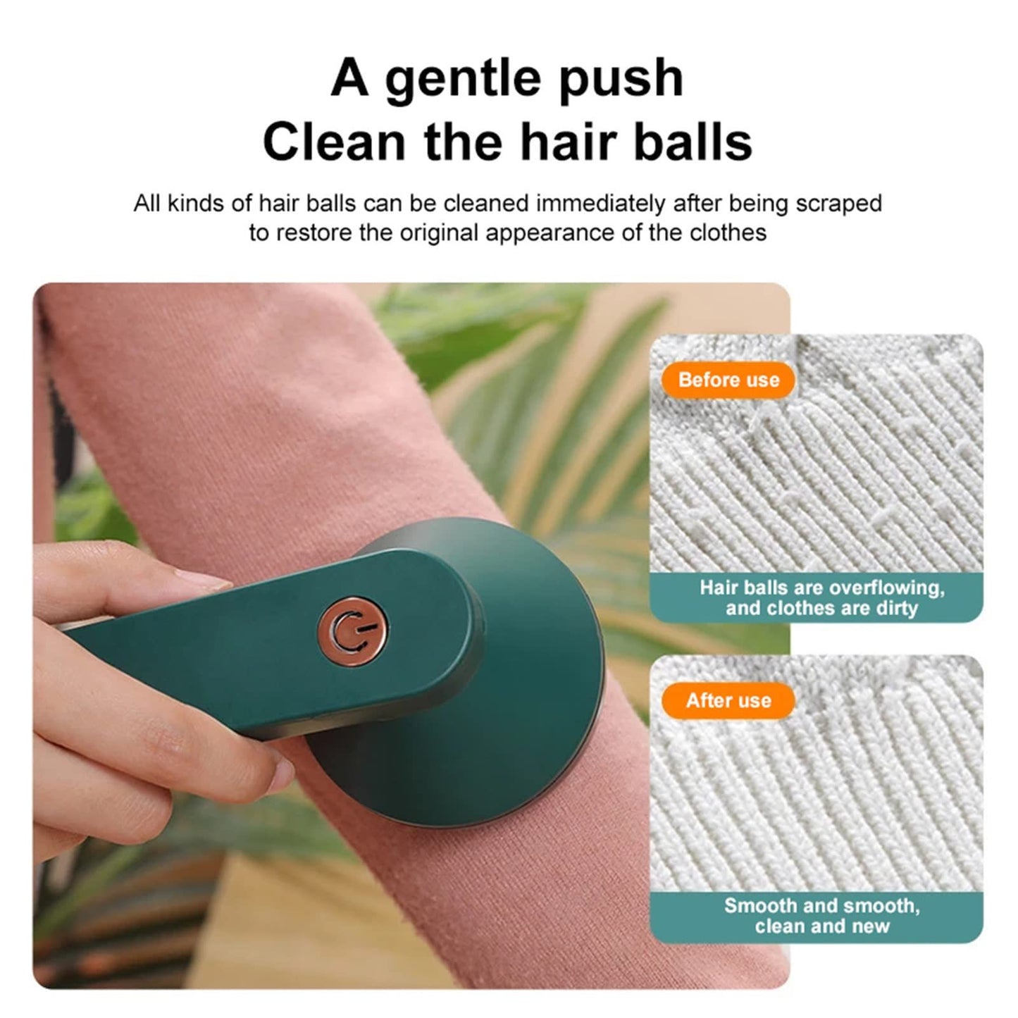 USB Rechargeable Fabric Shaver & Lint Remover - Cordless