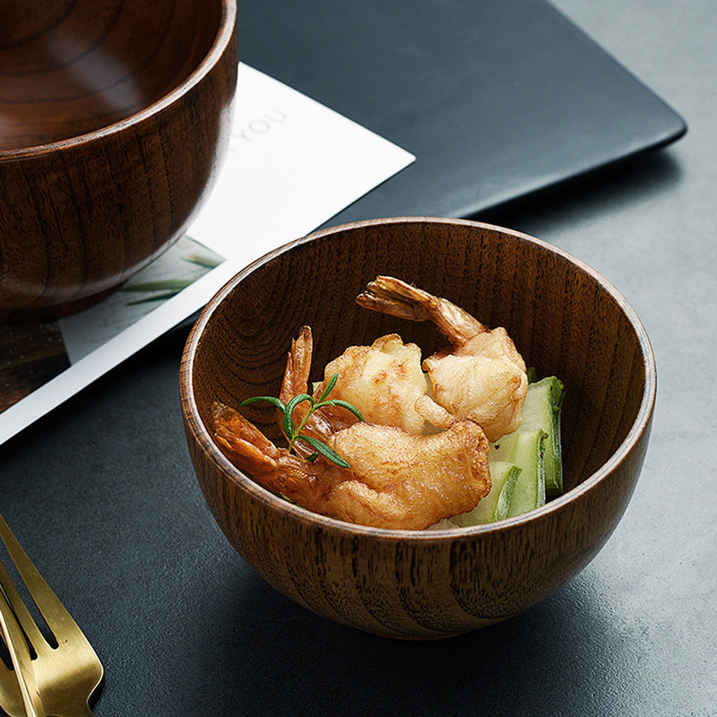 Japanese Style Wooden Bowl – Eco-Friendly, Handcrafted