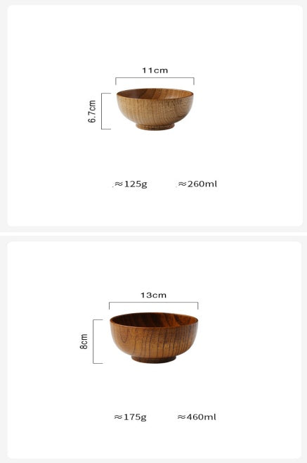 Japanese Style Wooden Bowl – Eco-Friendly, Handcrafted