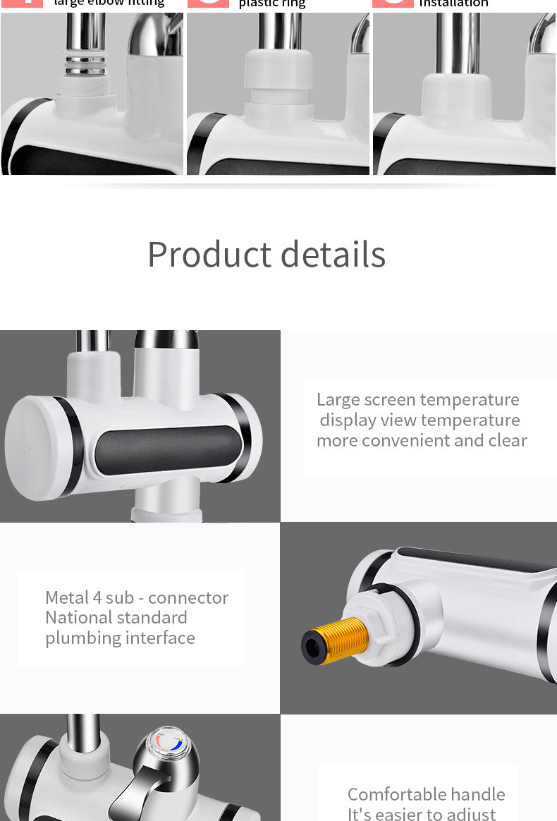 Instant Electric Water Heater Tap - Digital Display