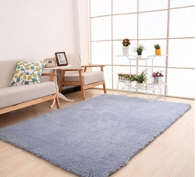 Plush Soft Solid White Area Rug - Fluffy Bedroom Carpet