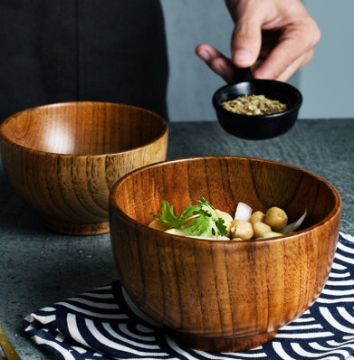 Japanese Style Wooden Bowl – Eco-Friendly, Handcrafted