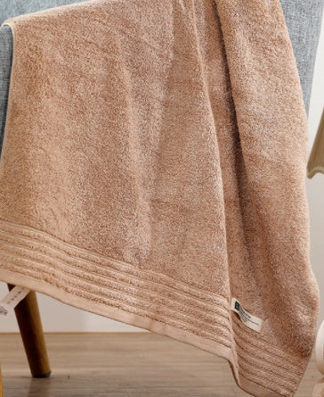Luxury 395GSM 100% Cotton Towel Set - Beige & Brown