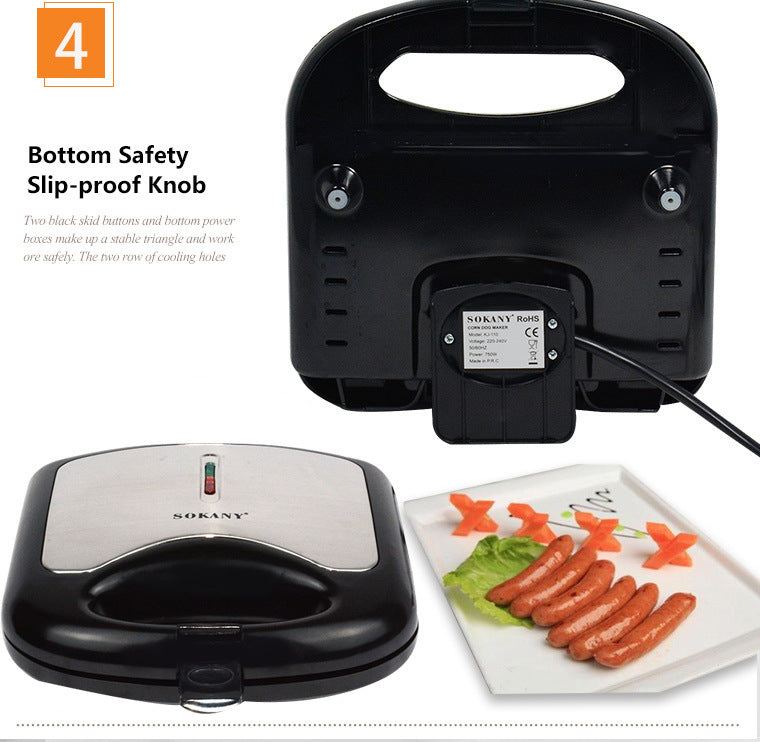 Home Hot Dog Grill Machine - Non-Stick Sausage Cooker