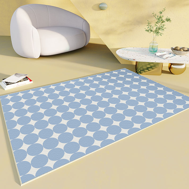 Geometric Checkerboard Room Rug – Machine-Woven