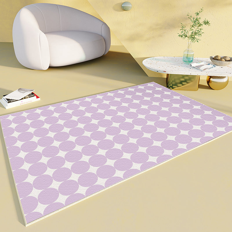 Geometric Checkerboard Room Rug – Machine-Woven