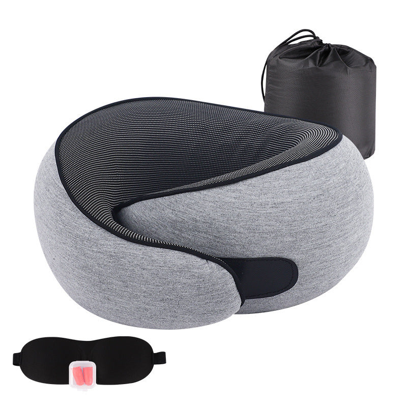 Memory Foam Travel Neck Pillow – Adjustable