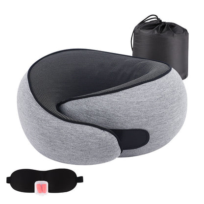 Memory Foam Travel Neck Pillow – Adjustable