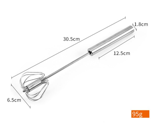 Stainless Steel Semi-Automatic Egg Beater for Kitchen Use