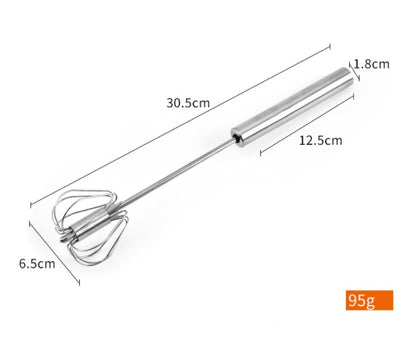 Stainless Steel Semi-Automatic Egg Beater for Kitchen Use