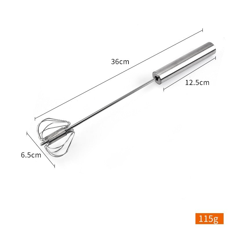 Stainless Steel Semi-Automatic Egg Beater for Kitchen Use