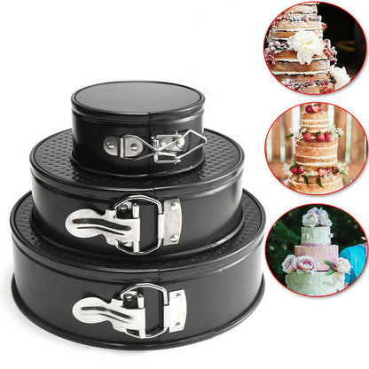 Non-Stick Cake Tier Mold Set - 3PCS Round Baking Pan