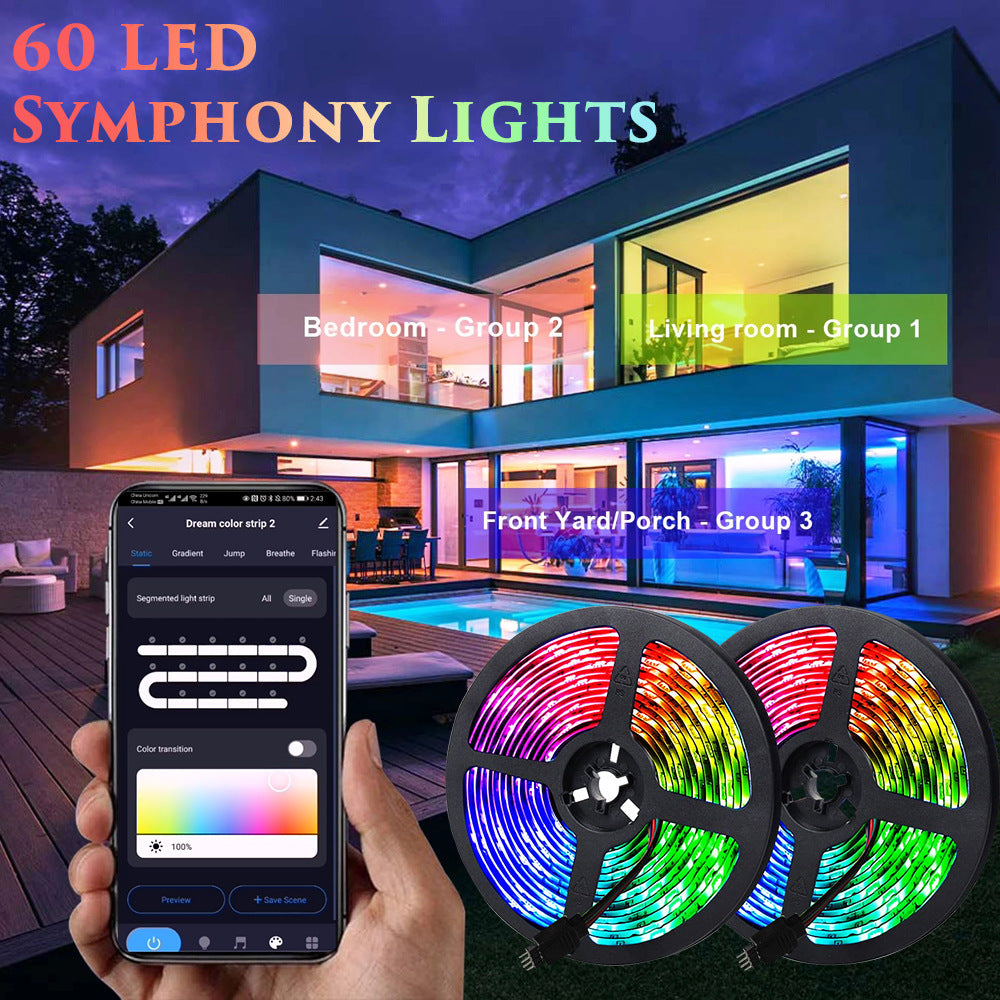 RGB 5050 Waterproof LED Strip Lights - Flexible