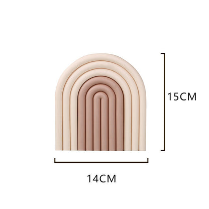 Rainbow Silicone Pot Holder Coaster – Heat-Resistant Kitchen Mat
