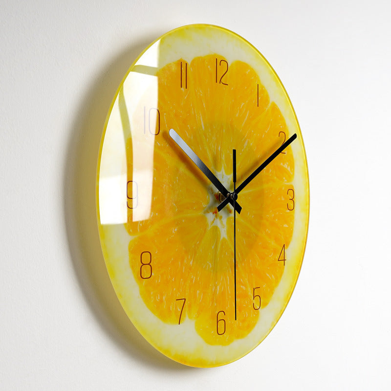 Luxury Silent Quartz Wall Clock for Living Room - Glass Dial