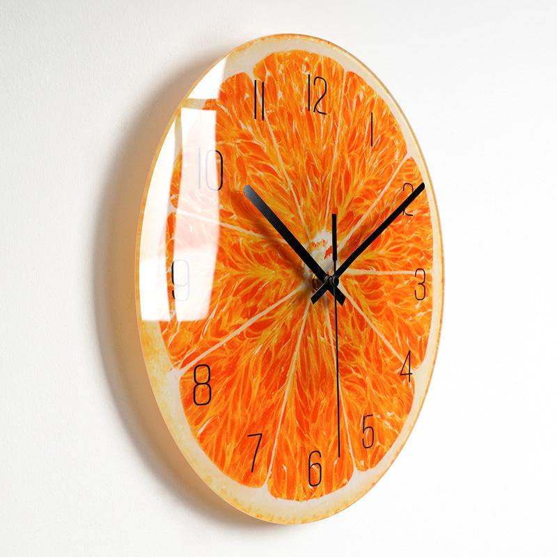 Luxury Silent Quartz Wall Clock for Living Room - Glass Dial