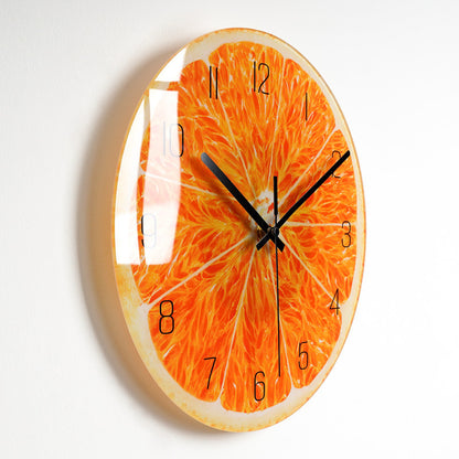 Luxury Silent Quartz Wall Clock for Living Room - Glass Dial