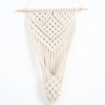 Bohemian Woven Wall Basket - Cotton Macrame Plant Hanger