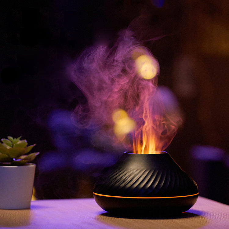 3D RGB Flame Aroma Diffuser - 130ml Humidifier & Night Light