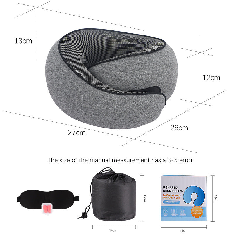 Memory Foam Travel Neck Pillow – Adjustable