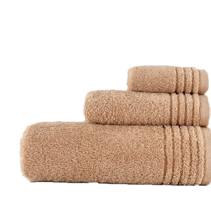 Luxury 395GSM 100% Cotton Towel Set - Beige & Brown