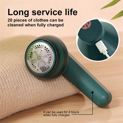 USB Rechargeable Fabric Shaver & Lint Remover - Cordless