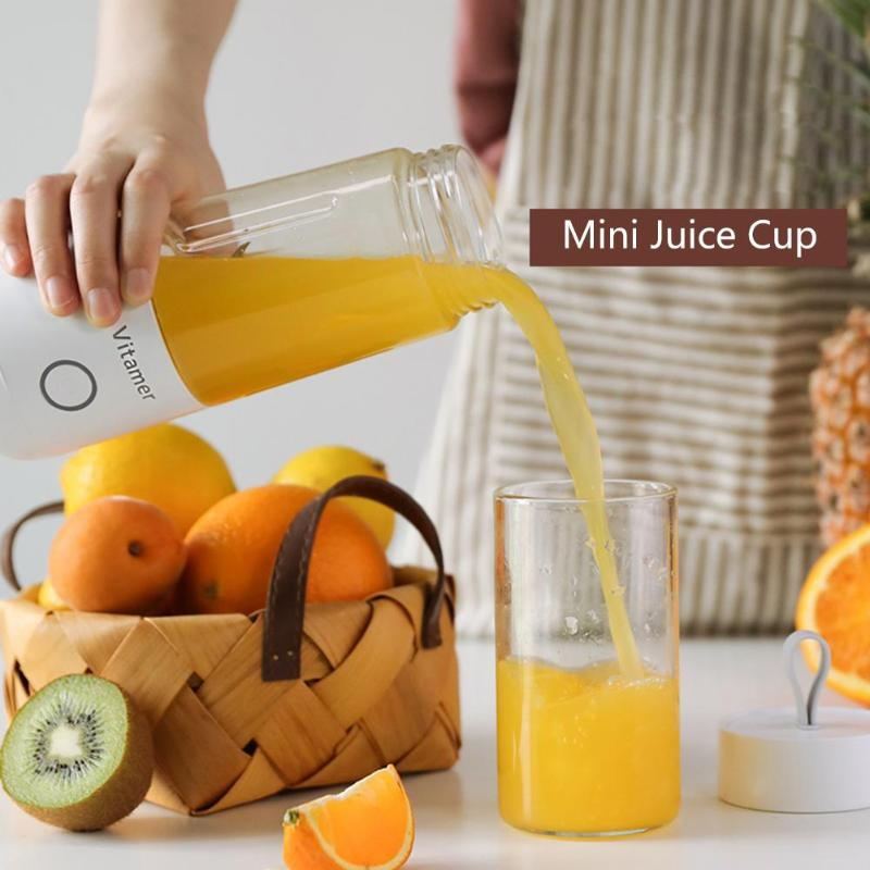 350ml Portable USB Rechargeable Blender Juicer - Smoothie & Slushy Mixer