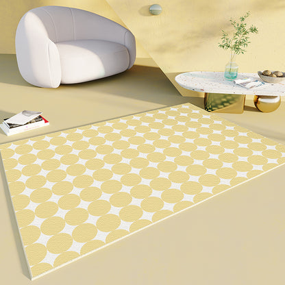 Geometric Checkerboard Room Rug – Machine-Woven