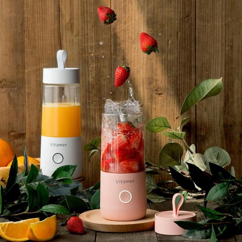 350ml Portable USB Rechargeable Blender Juicer - Smoothie & Slushy Mixer
