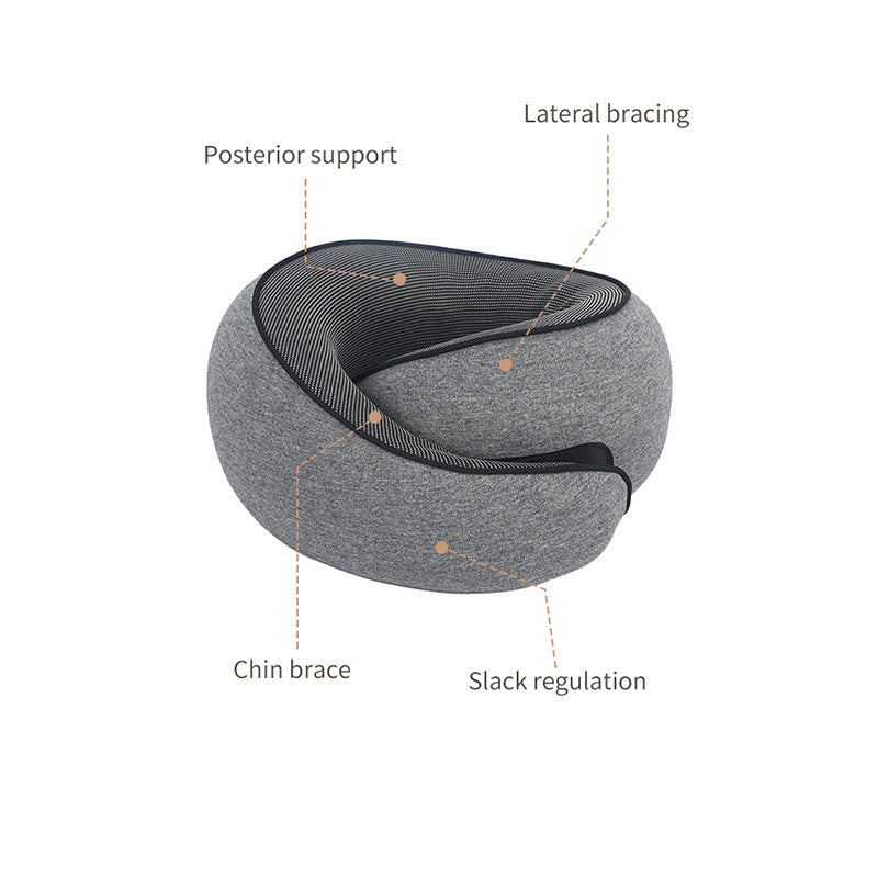 Memory Foam Travel Neck Pillow – Adjustable