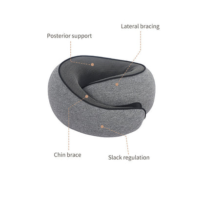 Memory Foam Travel Neck Pillow – Adjustable