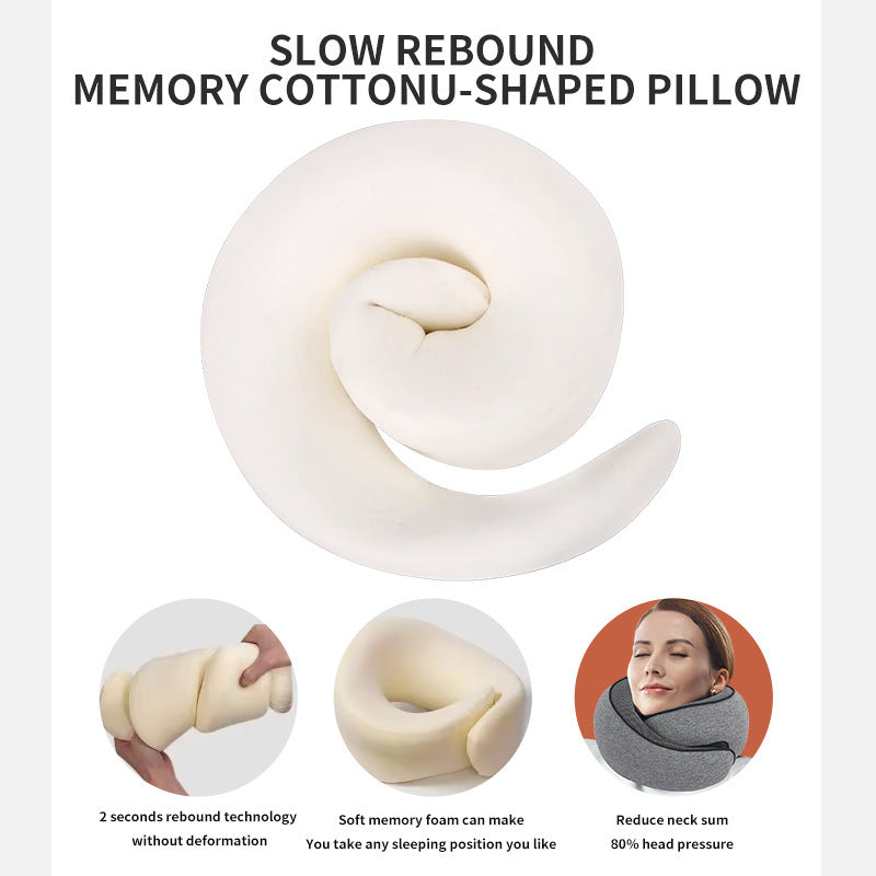 Memory Foam Travel Neck Pillow – Adjustable
