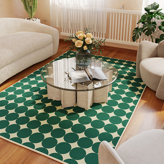 Geometric Checkerboard Room Rug – Machine-Woven