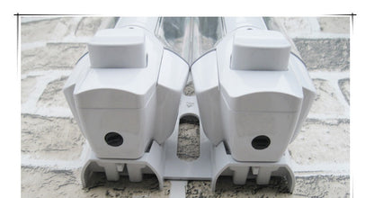 Wall Mount Soap Dispenser - Dual Bottle White ABS