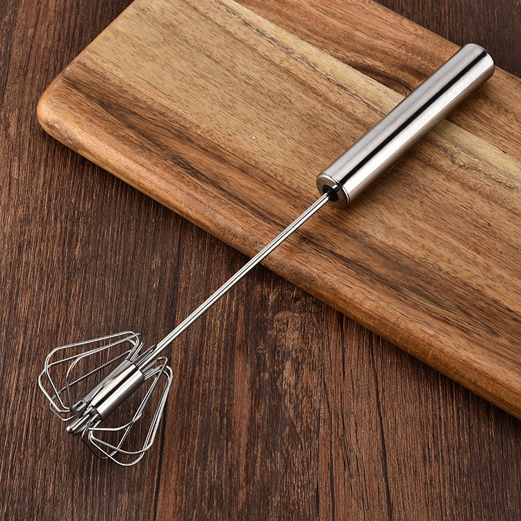 Stainless Steel Semi-Automatic Egg Beater for Kitchen Use