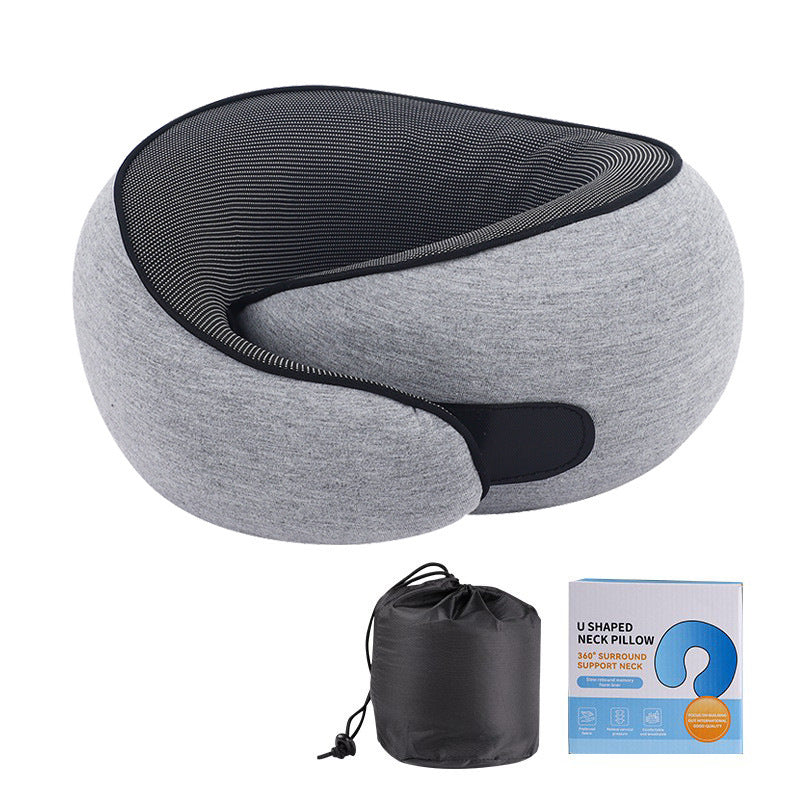 Memory Foam Travel Neck Pillow – Adjustable