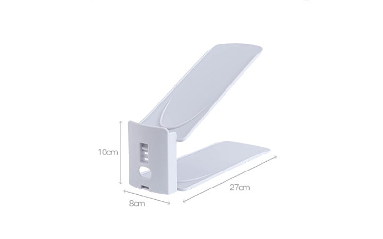 Plain Double-Layer Adjustable Shoe Storage Rack