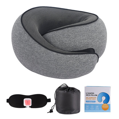 Memory Foam Travel Neck Pillow – Adjustable