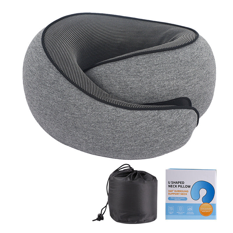 Memory Foam Travel Neck Pillow – Adjustable