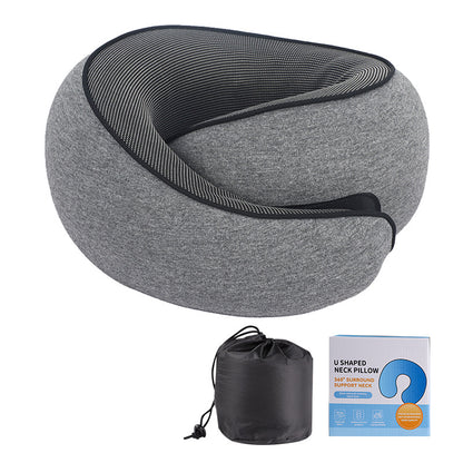 Memory Foam Travel Neck Pillow – Adjustable