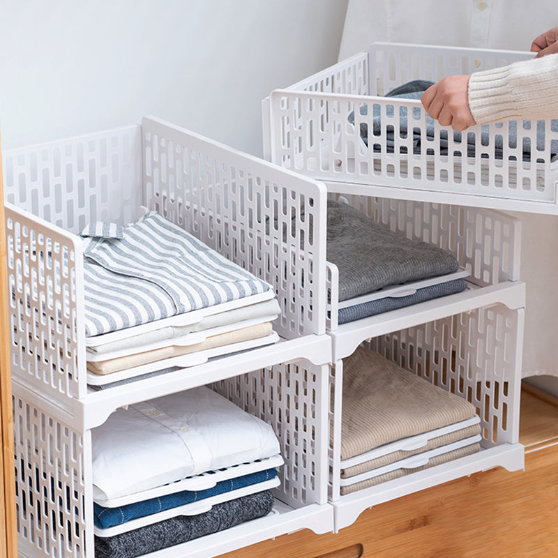 Modern Wardrobe Storage Box with Layered Partition